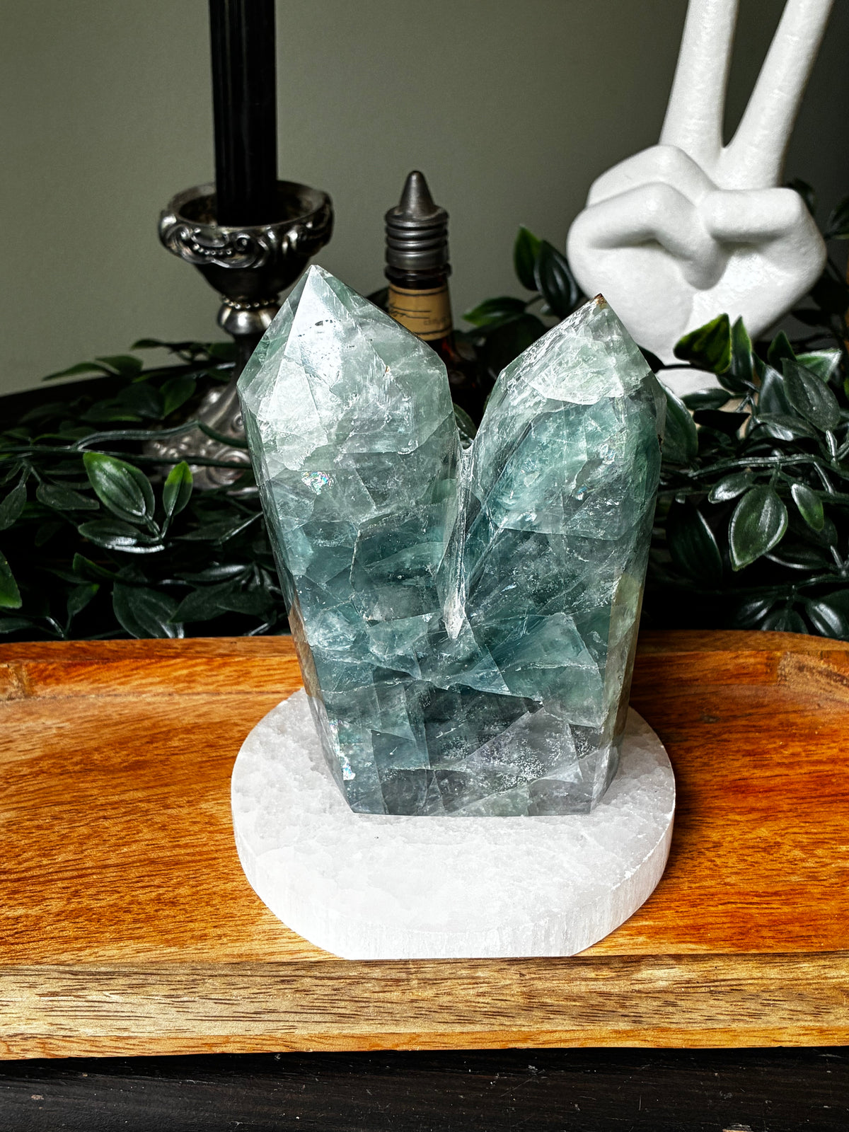 Fluorite Double Point Tower