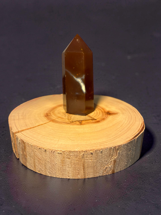 Carnelian with Orca Agate tower