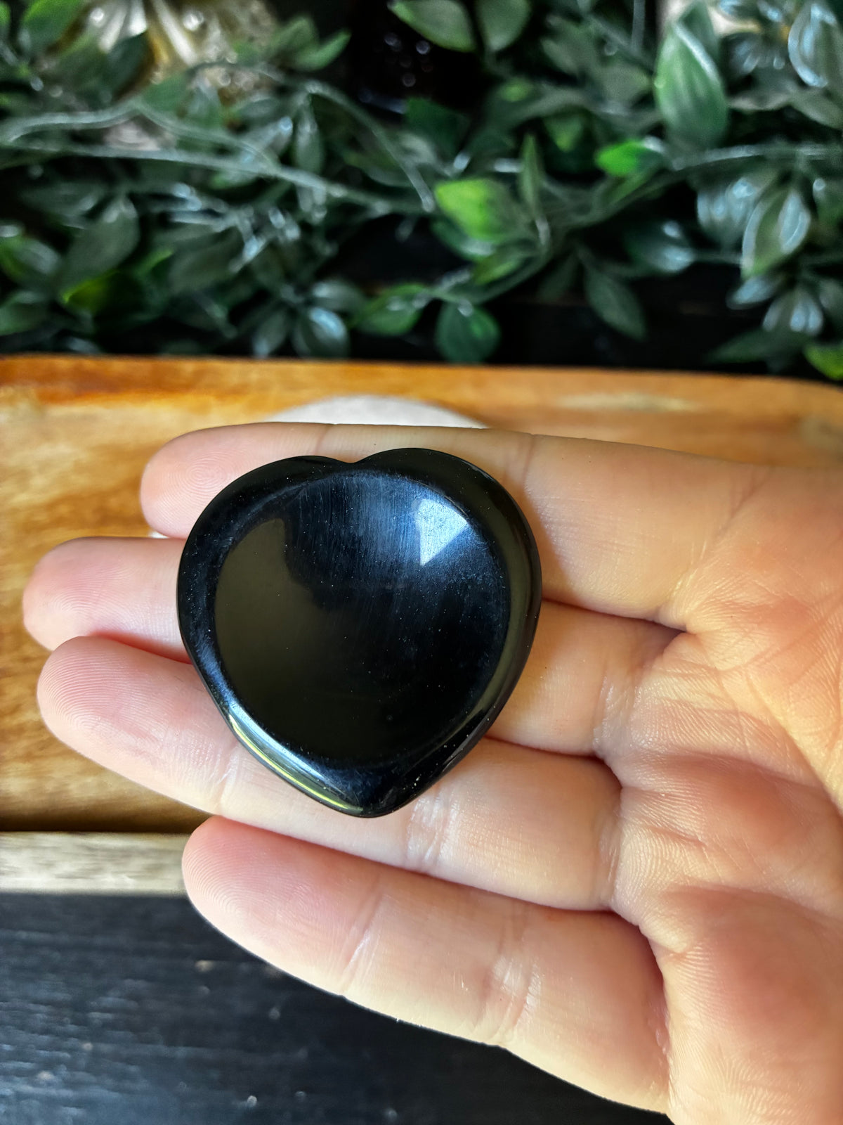 Black Obsidian Heart Worry Stone