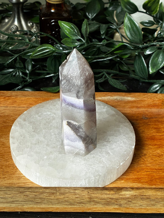Grey Fluorite Tower
